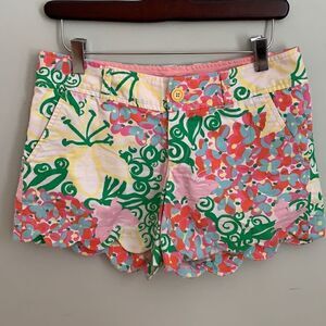 Lilly Pulitzer Butterfly Garden Scalloped Shorts